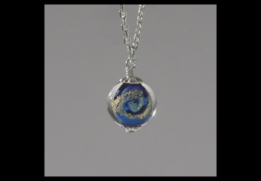 Round swirl ash cremation jewelry