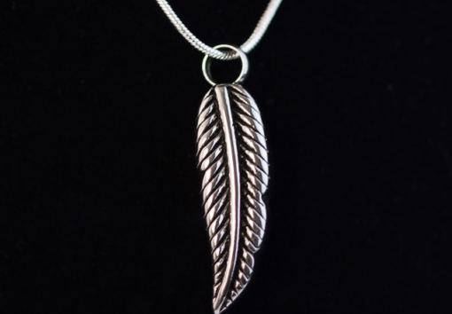 JLMemorial Feather Cremation Memorial Jewelry